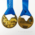Médaille de médaille en alliage en alliage en alliage de zinc 2D personnalisé